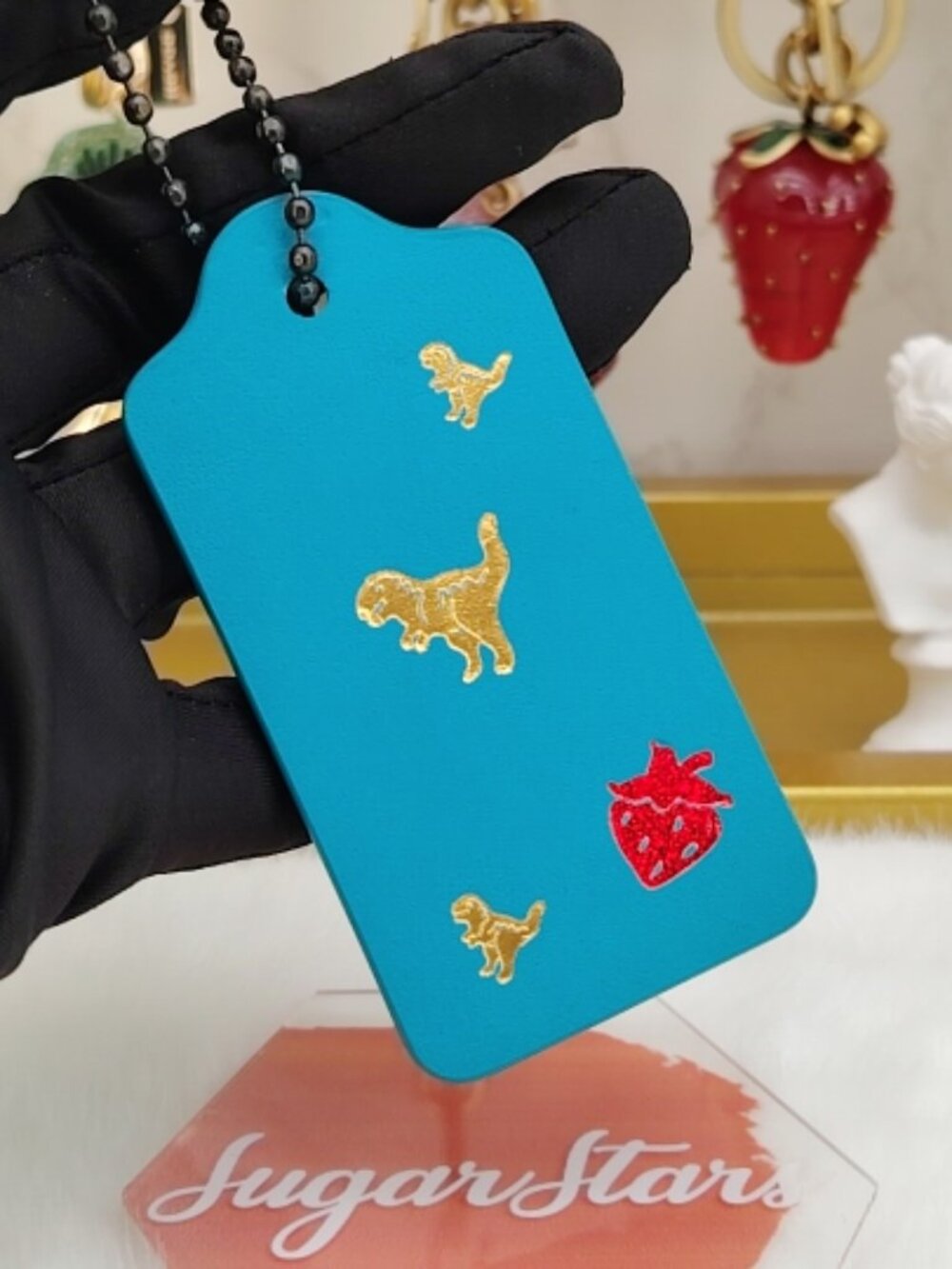Coach tag bag charm